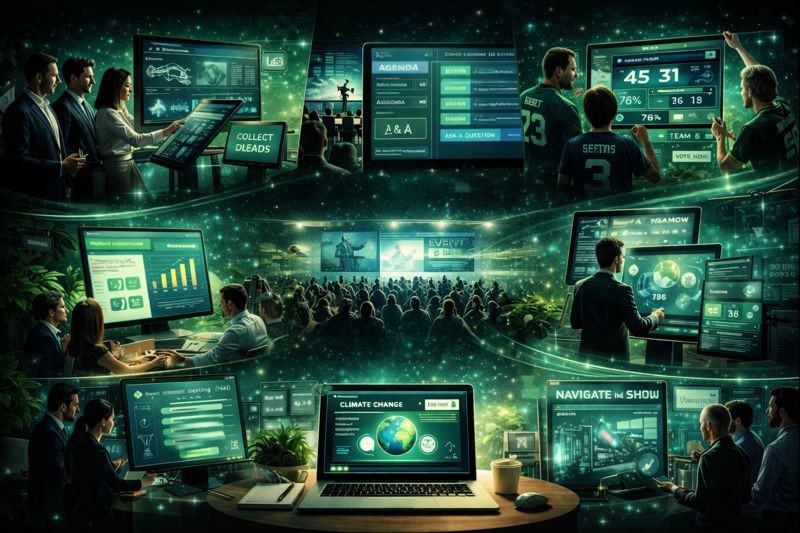 Benefits and roles played by interactive screens in various events